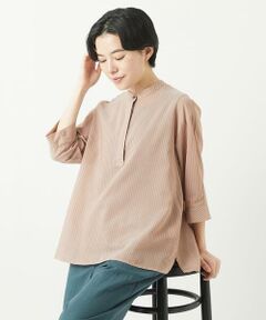 Maison de CINQ / メゾン ドゥ サンク シャツ・ブラウス | オーガニックコットンストライプブラウス