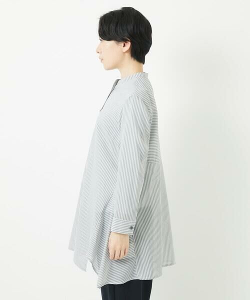 Maison de CINQ / メゾン ドゥ サンク チュニック | オーガニックコットンストライプチュニック丈ブラウス | 詳細11