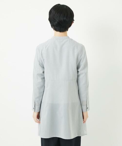 Maison de CINQ / メゾン ドゥ サンク チュニック | オーガニックコットンストライプチュニック丈ブラウス | 詳細12