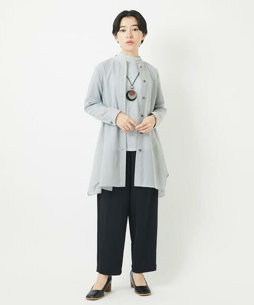 Maison de CINQ / メゾン ドゥ サンク チュニック | オーガニックコットンストライプチュニック丈ブラウス | 詳細21