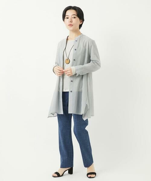 Maison de CINQ / メゾン ドゥ サンク チュニック | オーガニックコットンストライプチュニック丈ブラウス | 詳細26