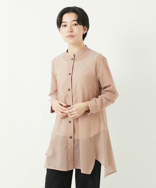 Maison de CINQ / メゾン ドゥ サンク チュニック | オーガニックコットンストライプチュニック丈ブラウス | 詳細9