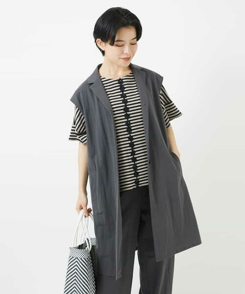 Maison de CINQ / メゾン ドゥ サンク ベスト | カノコ編みロングジレ | 詳細3