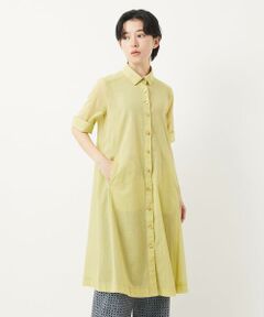 Maison de CINQ / メゾン ドゥ サンク ロング・マキシ丈ワンピース | コットンオーガンジーシャツワンピース