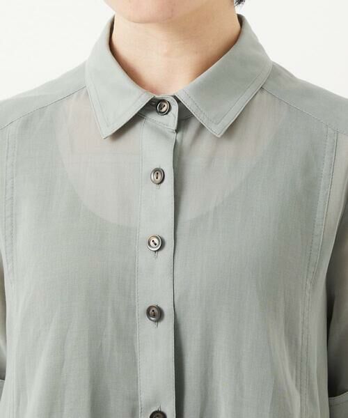 Maison de CINQ / メゾン ドゥ サンク ロング・マキシ丈ワンピース | コットンオーガンジーシャツワンピース | 詳細16