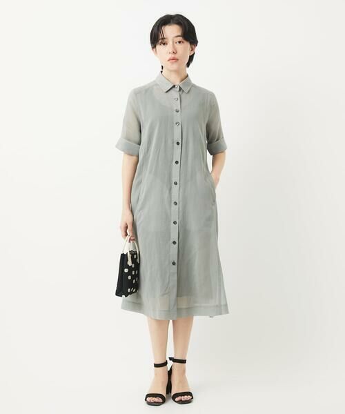 ドゥーズィエムクラス MINITZ コットンビック シャツ ワンピース セール】 デニム シャツワンピース （ミニ丈・ひざ丈ワンピース