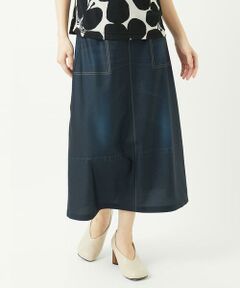 Maison de CINQ / メゾン ドゥ サンク ロング・マキシ丈スカート | [リバーシブル]デニムペイズリープリントスカート