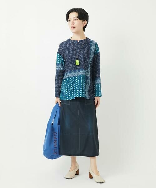 Maison de CINQ / メゾン ドゥ サンク ロング・マキシ丈スカート | [リバーシブル]デニムペイズリープリントスカート | 詳細18