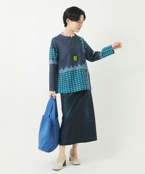 Maison de CINQ / メゾン ドゥ サンク ロング・マキシ丈スカート | [リバーシブル]デニムペイズリープリントスカート | 詳細19