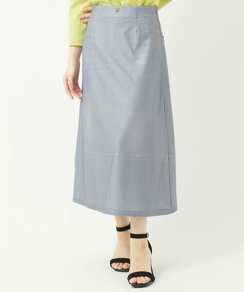 Maison de CINQ / メゾン ドゥ サンク ロング・マキシ丈スカート | [リバーシブル]デニムペイズリープリントスカート | 詳細4