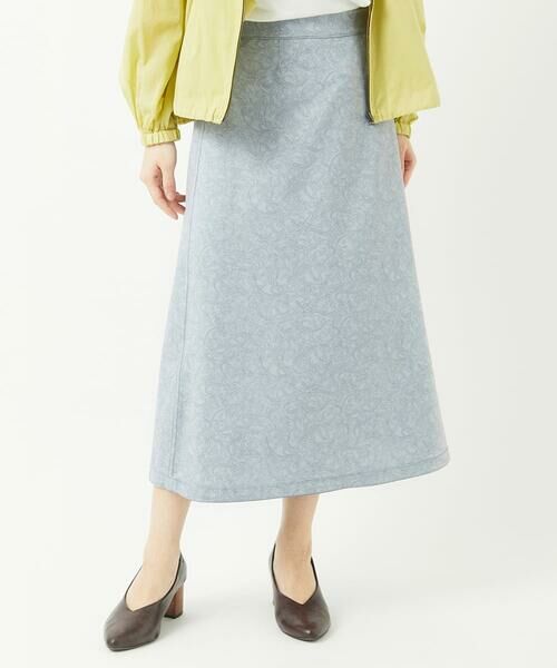 Maison de CINQ / メゾン ドゥ サンク ロング・マキシ丈スカート | [リバーシブル]デニムペイズリープリントスカート | 詳細5