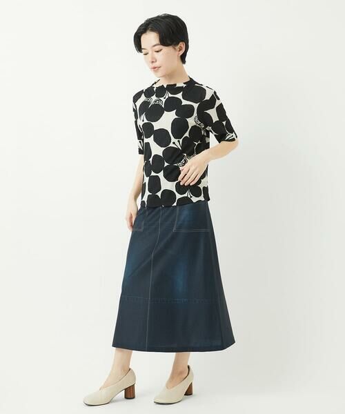 Maison de CINQ / メゾン ドゥ サンク カットソー | [日本製]コットンガーゼフライスドットバタフライカットソー | 詳細1