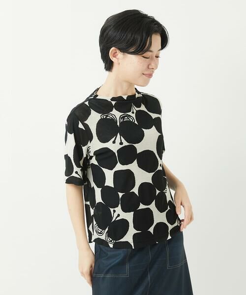 Maison de CINQ / メゾン ドゥ サンク カットソー | [日本製]コットンガーゼフライスドットバタフライカットソー | 詳細9