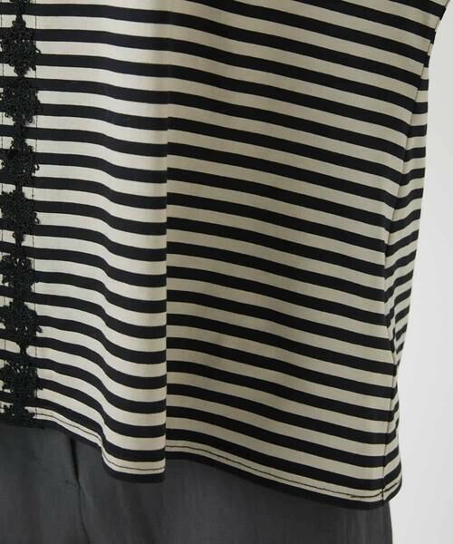 Maison de CINQ / メゾン ドゥ サンク カットソー | [日本製]レースデザインボーダーカットソー | 詳細11