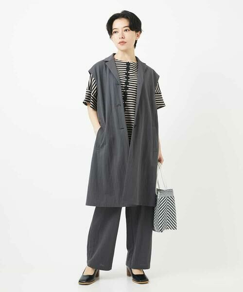 Maison de CINQ / メゾン ドゥ サンク カットソー | [日本製]レースデザインボーダーカットソー | 詳細17