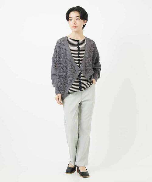 Maison de CINQ / メゾン ドゥ サンク カットソー | [日本製]レースデザインボーダーカットソー | 詳細21