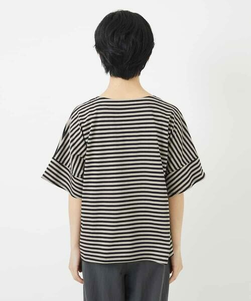 Maison de CINQ / メゾン ドゥ サンク カットソー | [日本製]レースデザインボーダーカットソー | 詳細8