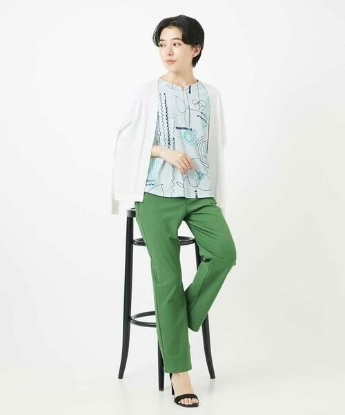 Maison de CINQ / メゾン ドゥ サンク カットソー | [日本製]線描きフラワープリントカットソー | 詳細24