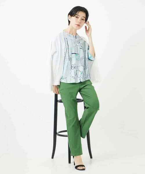 Maison de CINQ / メゾン ドゥ サンク カットソー | [日本製]線描きフラワープリントカットソー | 詳細25