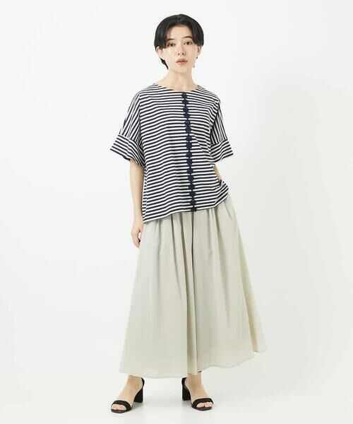 Maison de CINQ / メゾン ドゥ サンク その他パンツ | 強撚ピケワイドパンツ | 詳細4