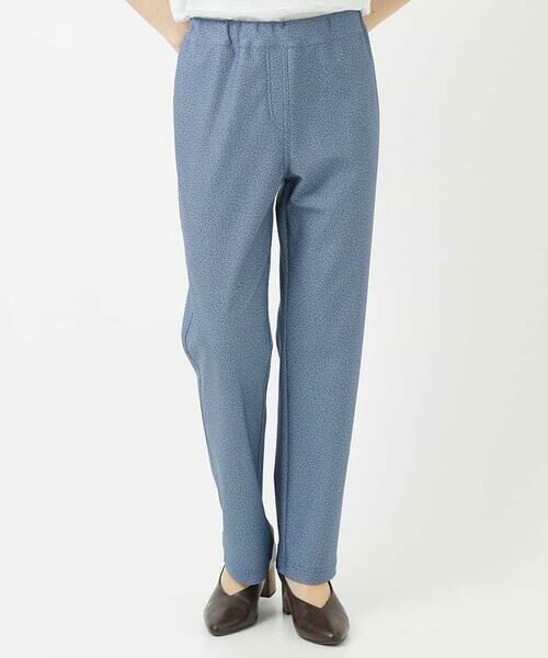 Maison de CINQ / メゾン ドゥ サンク その他パンツ | [3サイズ展開・接触冷感・夏向け素材]デニム風綾プリントハイテンションストレッチパンツ | 詳細1
