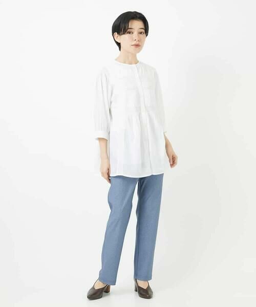 Maison de CINQ / メゾン ドゥ サンク その他パンツ | [3サイズ展開・接触冷感・夏向け素材]デニム風綾プリントハイテンションストレッチパンツ | 詳細16