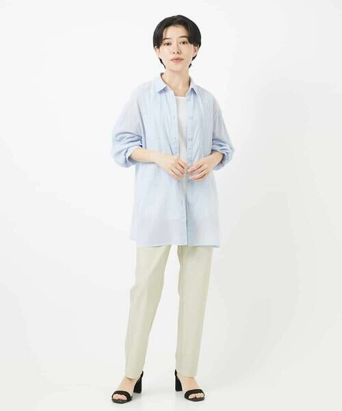 Maison de CINQ / メゾン ドゥ サンク その他パンツ | [3サイズ展開・接触冷感・夏向け素材]デニム風綾プリントハイテンションストレッチパンツ | 詳細18