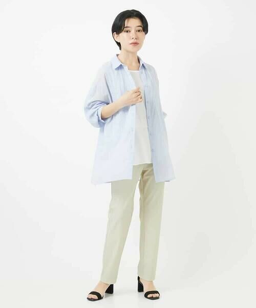 Maison de CINQ / メゾン ドゥ サンク その他パンツ | [3サイズ展開・接触冷感・夏向け素材]デニム風綾プリントハイテンションストレッチパンツ | 詳細19