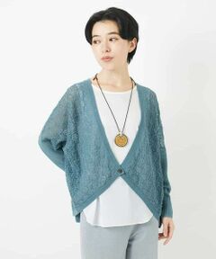 Maison de CINQ / メゾン ドゥ サンク カーディガン・ボレロ | 透かし柄ニットカーディガン