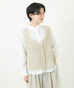 Maison de CINQ / メゾン ドゥ サンク ベスト | リネン杢ニットベスト