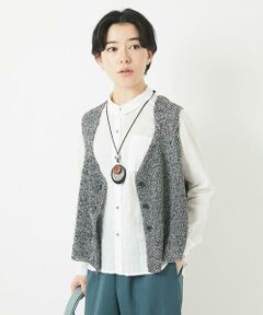 Maison de CINQ / メゾン ドゥ サンク ベスト | リネン杢ニットベスト