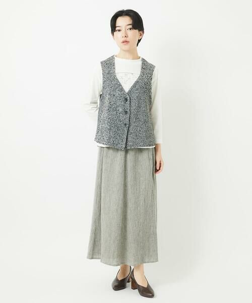 Maison de CINQ / メゾン ドゥ サンク ベスト | リネン杢ニットベスト | 詳細21