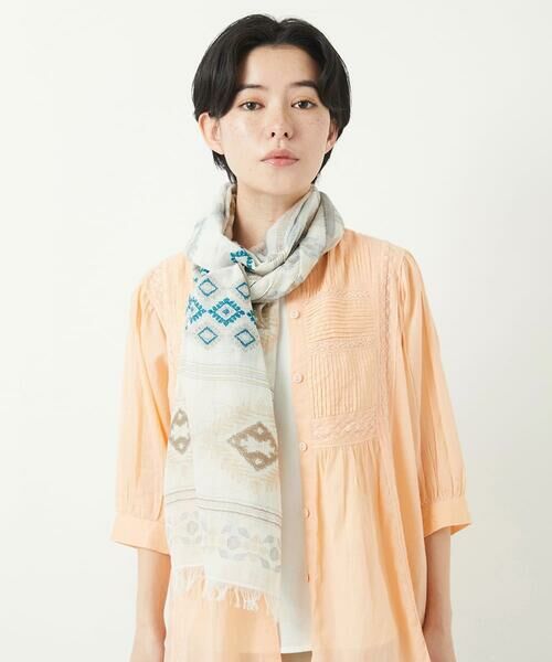 Maison de CINQ / メゾン ドゥ サンク マフラー・ショール・スヌード・ストール | ダイヤジャガードストール | 詳細2