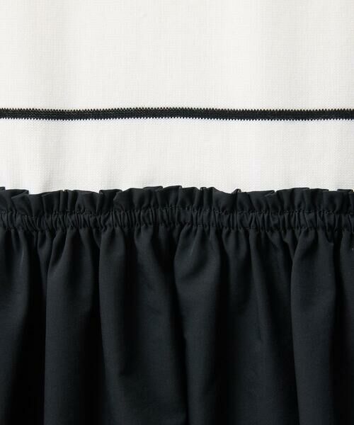 Maison de CINQ / メゾン ドゥ サンク ロング・マキシ丈ワンピース | タフタドッキング配色ボーダーニットワンピース | 詳細11