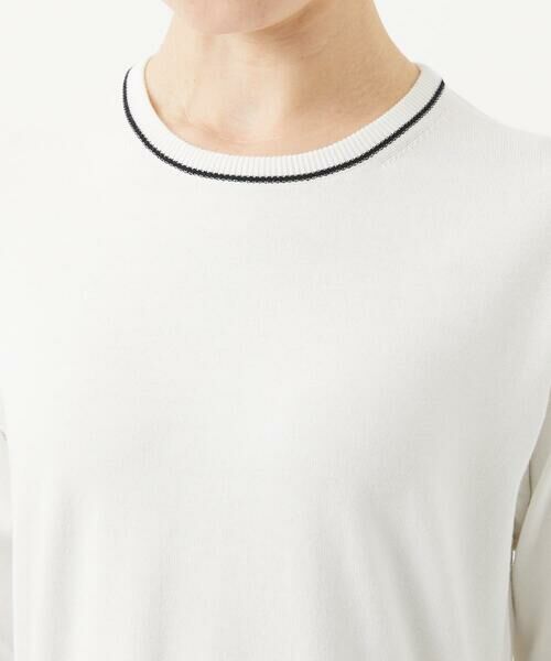 Maison de CINQ / メゾン ドゥ サンク ロング・マキシ丈ワンピース | タフタドッキング配色ボーダーニットワンピース | 詳細7