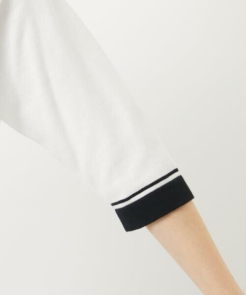 Maison de CINQ / メゾン ドゥ サンク ロング・マキシ丈ワンピース | タフタドッキング配色ボーダーニットワンピース | 詳細8