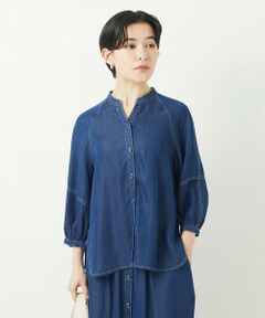 Maison de CINQ / メゾン ドゥ サンク シャツ・ブラウス | ライトデニムランタンスリーブブラウス