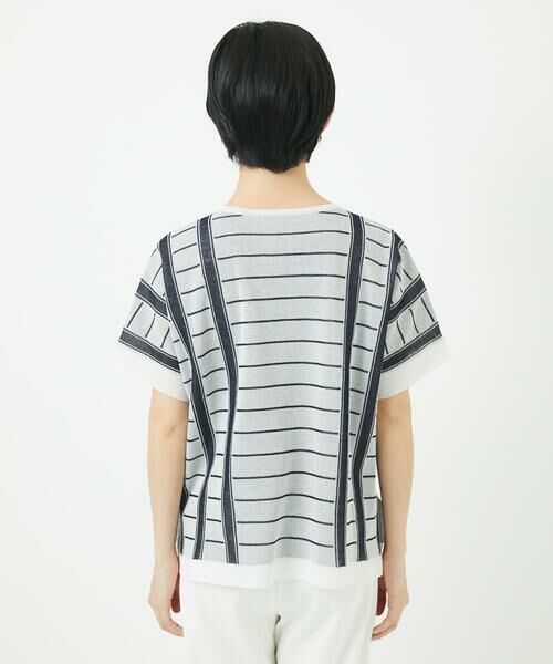 Maison de CINQ / メゾン ドゥ サンク ニット・セーター | ジャガードストライプ幾何柄シアーニット | 詳細6