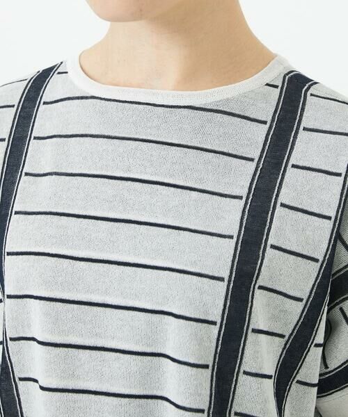 Maison de CINQ / メゾン ドゥ サンク ニット・セーター | ジャガードストライプ幾何柄シアーニット | 詳細7