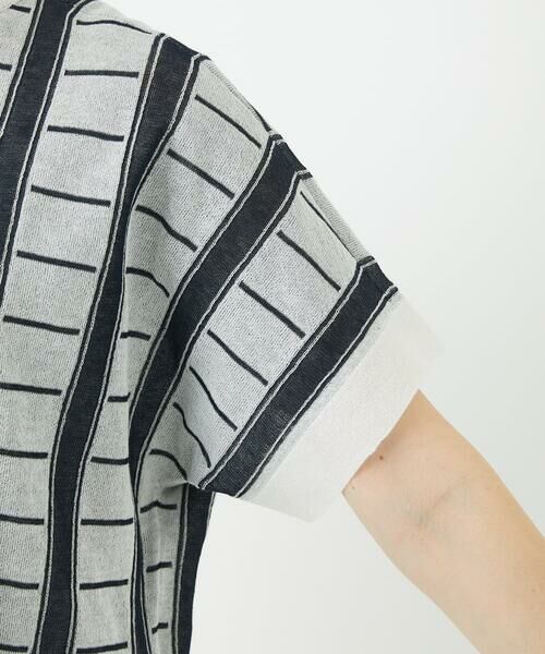 Maison de CINQ / メゾン ドゥ サンク ニット・セーター | ジャガードストライプ幾何柄シアーニット | 詳細8