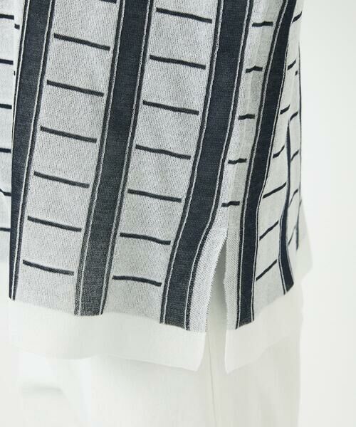 Maison de CINQ / メゾン ドゥ サンク ニット・セーター | ジャガードストライプ幾何柄シアーニット | 詳細9