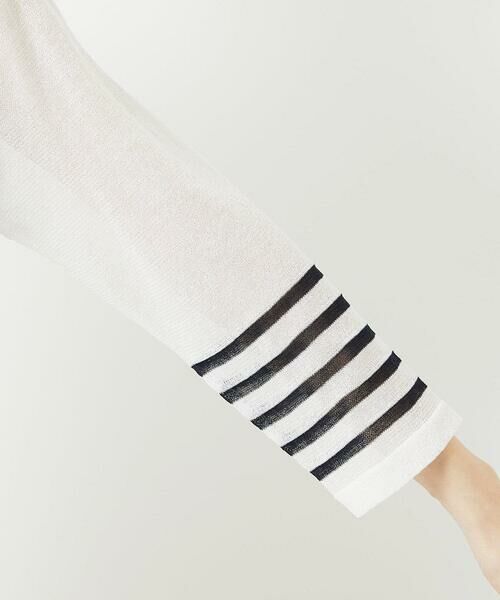 Maison de CINQ / メゾン ドゥ サンク ニット・セーター | [吸湿速乾]シアーボーダーボートネックラメニット | 詳細10