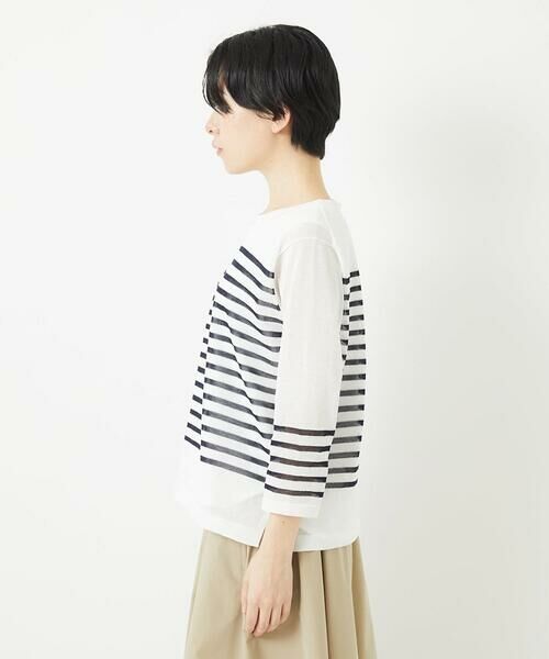 Maison de CINQ / メゾン ドゥ サンク ニット・セーター | [吸湿速乾]シアーボーダーボートネックラメニット | 詳細7