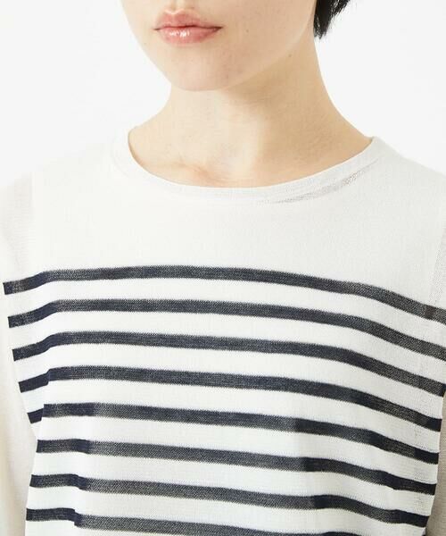 Maison de CINQ / メゾン ドゥ サンク ニット・セーター | [吸湿速乾]シアーボーダーボートネックラメニット | 詳細9