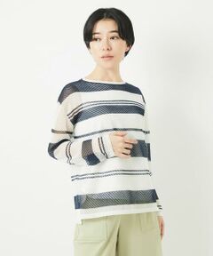 Maison de CINQ / メゾン ドゥ サンク ニット・セーター | メッシュボーダーニット