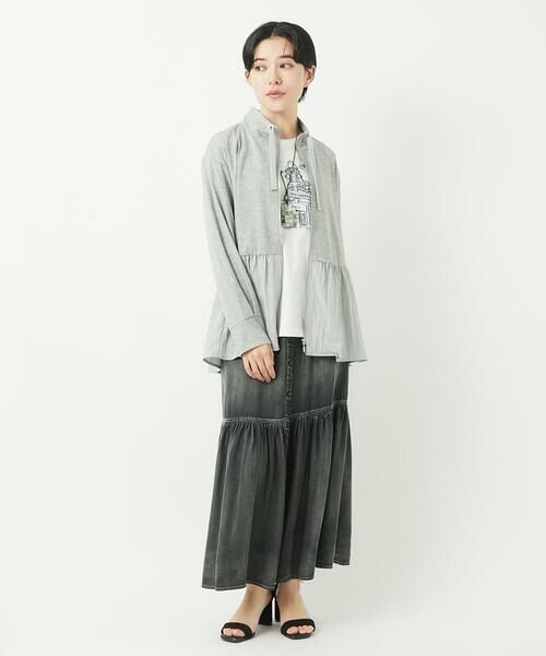 Maison de CINQ / メゾン ドゥ サンク ロング・マキシ丈スカート | ライトデニムティアードスカート | 詳細21