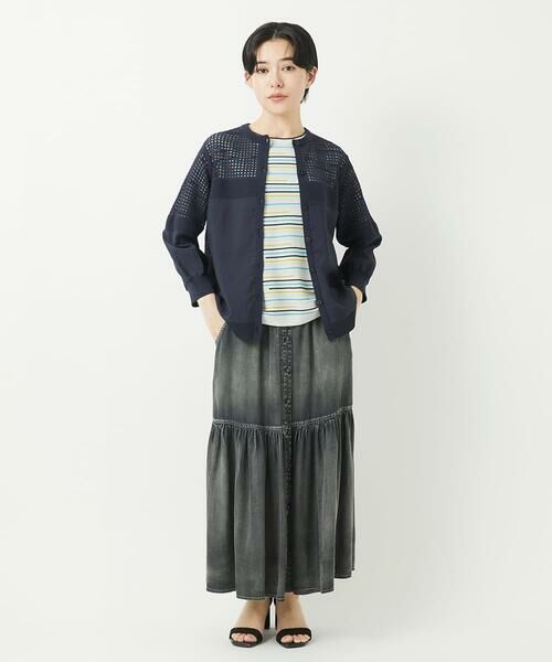 Maison de CINQ / メゾン ドゥ サンク ロング・マキシ丈スカート | ライトデニムティアードスカート | 詳細22