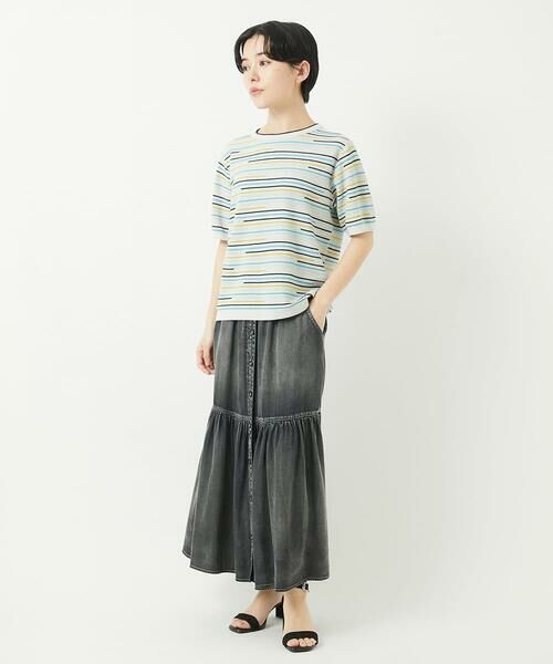 Maison de CINQ / メゾン ドゥ サンク ロング・マキシ丈スカート | ライトデニムティアードスカート | 詳細24