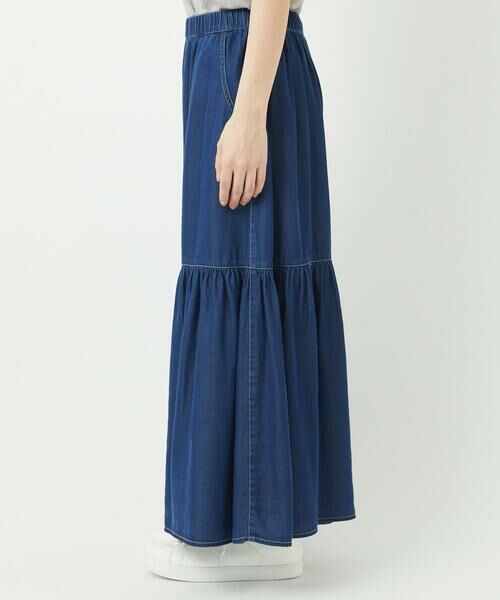 Maison de CINQ / メゾン ドゥ サンク ロング・マキシ丈スカート | ライトデニムティアードスカート | 詳細6