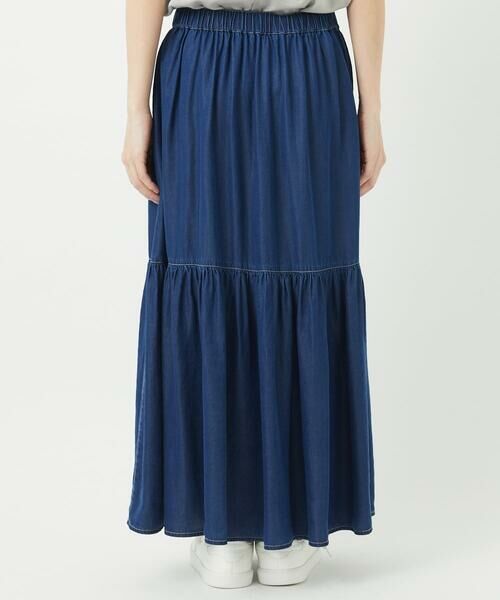 Maison de CINQ / メゾン ドゥ サンク ロング・マキシ丈スカート | ライトデニムティアードスカート | 詳細7